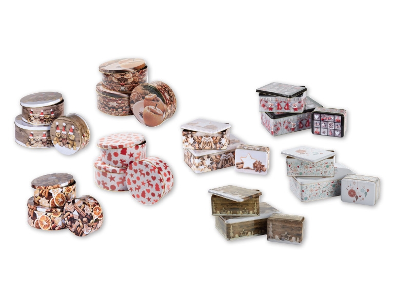 MELINERA(R) Christmas Storage Tins