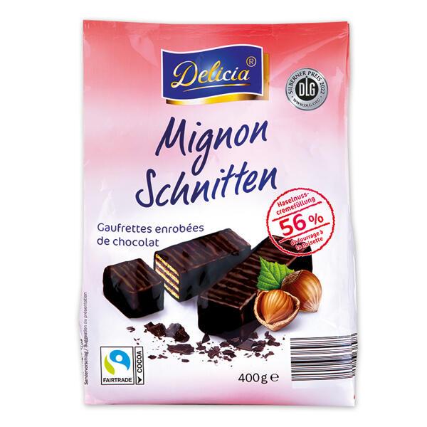 Mignon-/ Kakaocreme Schnitten