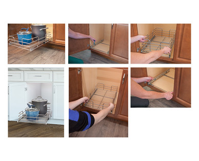 Easy Home Slide-Out Cabinet Basket