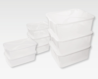 Lot de boîtes transparentes, 8 pièces EASY HOME(R)
