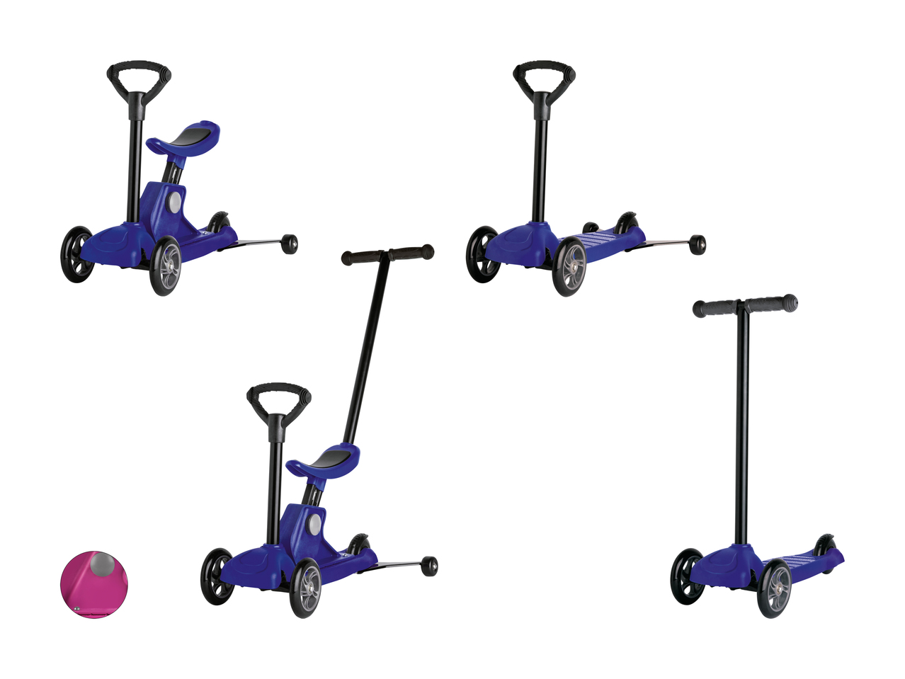 Trottinette trois roues 4 en 1