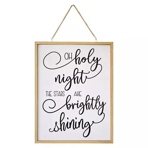 18" x 24" Holiday Reversible Wall Sign - Dreaming/Holy