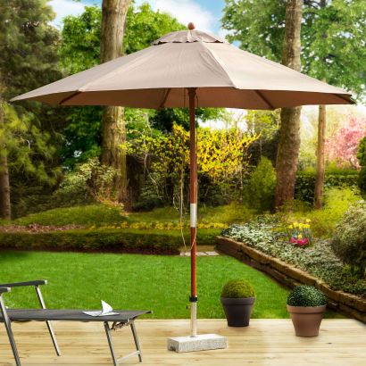 Parasol de jardin en bois