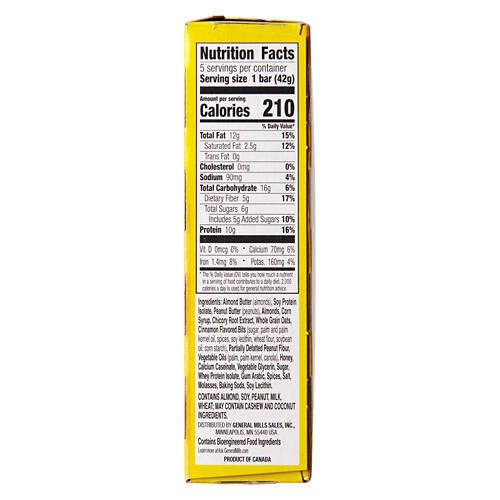 Cinnamon Almond Flavored Protein Creamy Bars, 5 count