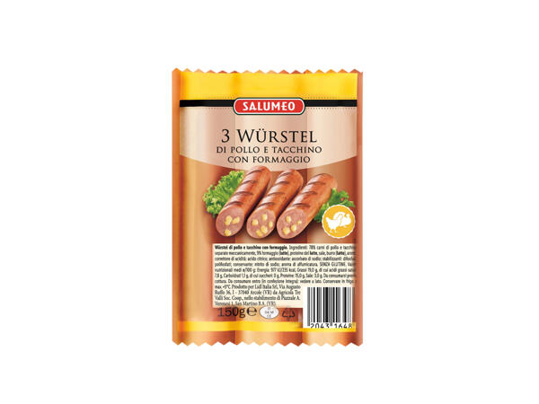 Susages with cheese