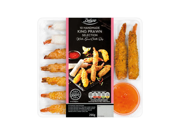 Deluxe 10 Handmade King Prawn Selection With a Sweet Chilli Dip
