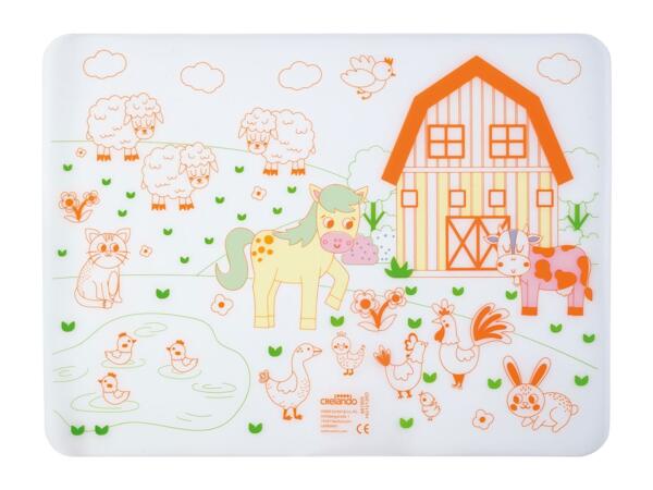 Crelando Reusable Colouring Mat - Farm