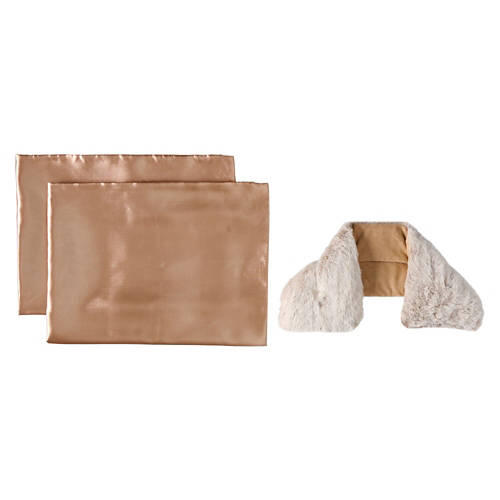 2 Pack Pillowcases & Neck Wrap, Beige
