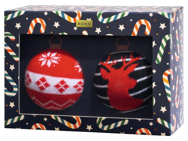 Men's and ladies' socks in gift box, 2 pairs
