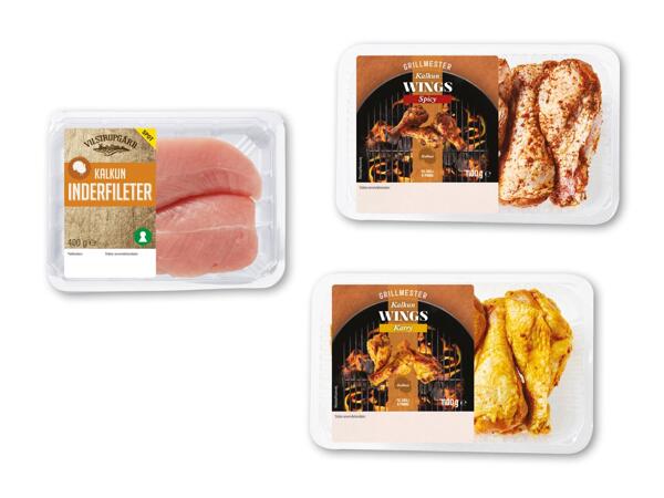 GRILLMESTER/​VILSTRUPGÅRD Kalkunwings eller -inderfileter