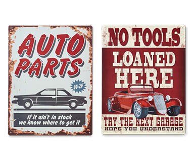Tin Garage Signs