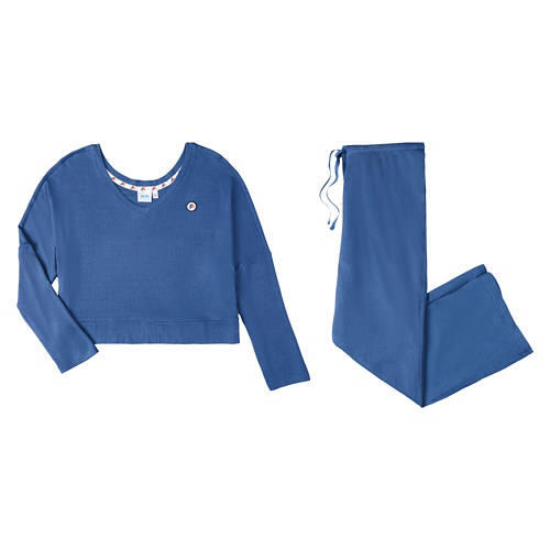 Ladies ALDI Gear Cozy Ribbed Set - Blue, M