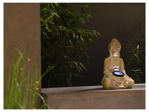 Solar Light Buddha Figure
