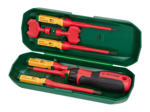 Parkside Screwdriver and Interchangeable Blade Set 1000V - 8 Piece Set