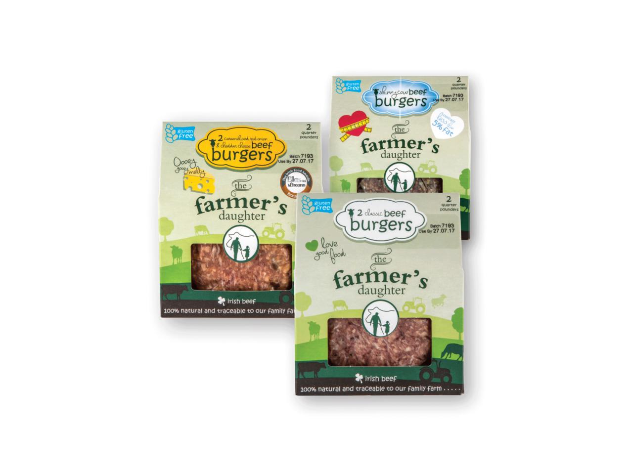 THE FARMER'S DAUGHTER Gluten Free Irish Beef Burgers