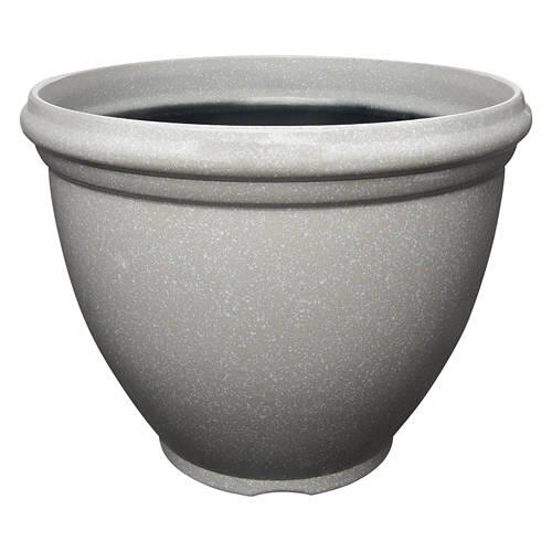 15" Light Weight Plastic Planter, Gray