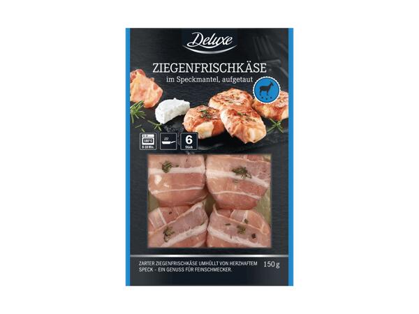 Ziegenfrischkäse im Speckmantel