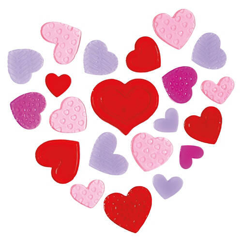 Valentine Gel Clings - Hearts