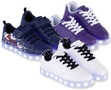 Chaussures pour enfants avec semelle clignotante LED KIDZ ALIVE