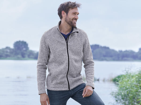 Herren Strick-Fleecejacke