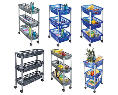 Easy Home 3-Tier Rolling Cart