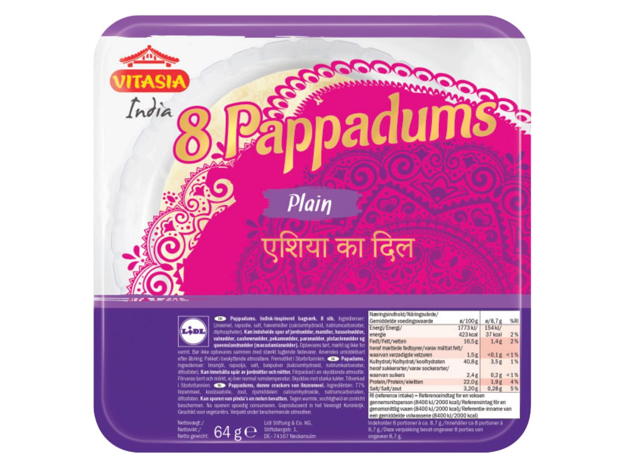 VITASIA 8 Pappadums