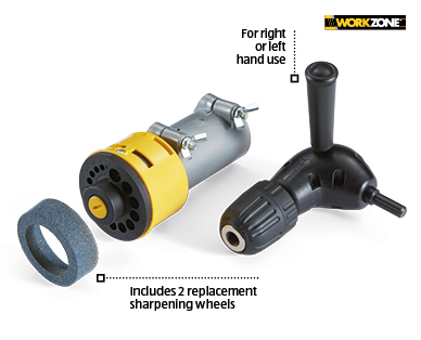 CORNER DRILL ACCESSORY OR BIT SHARPENER