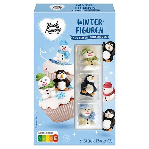 BACK FAMILY Figurines en sucre 3D, hiver
