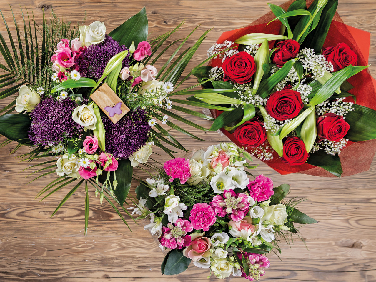 Muttertagsstrauß Exklusiv/Rosen-Lilien-Strauß Premium