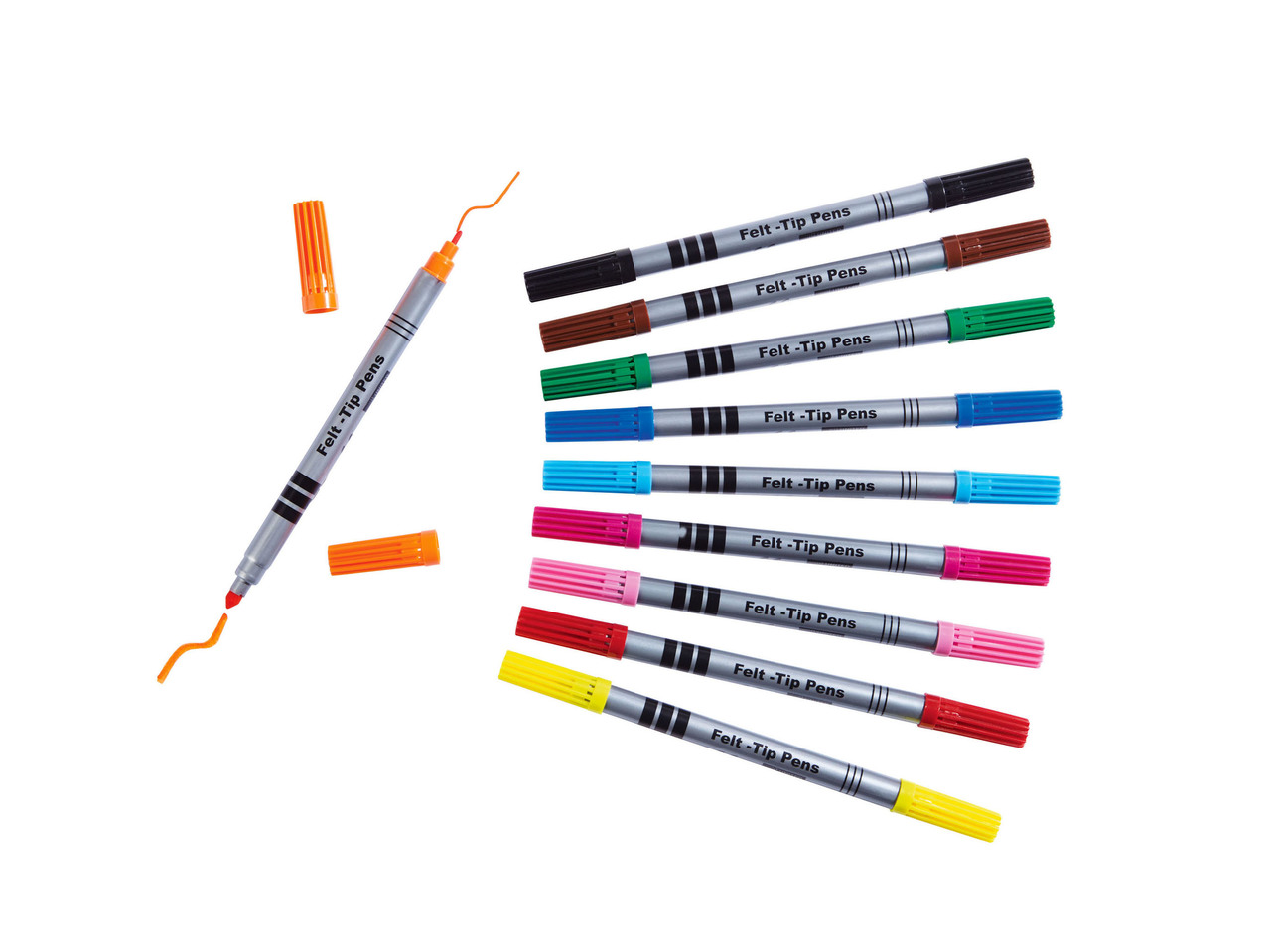 Double Felt-Tip Pens, 10 pieces