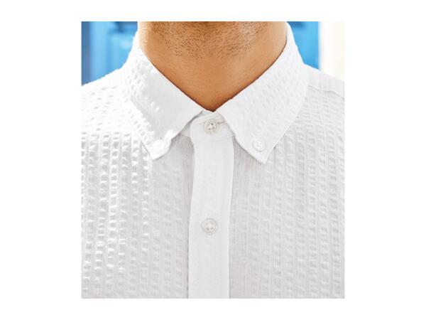 Livergy Men's Seersucker Short- Sleeve Shirt