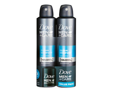 Dove Antiperspirant Deodorant for Men 2 x 148g or Women 2 x 127g