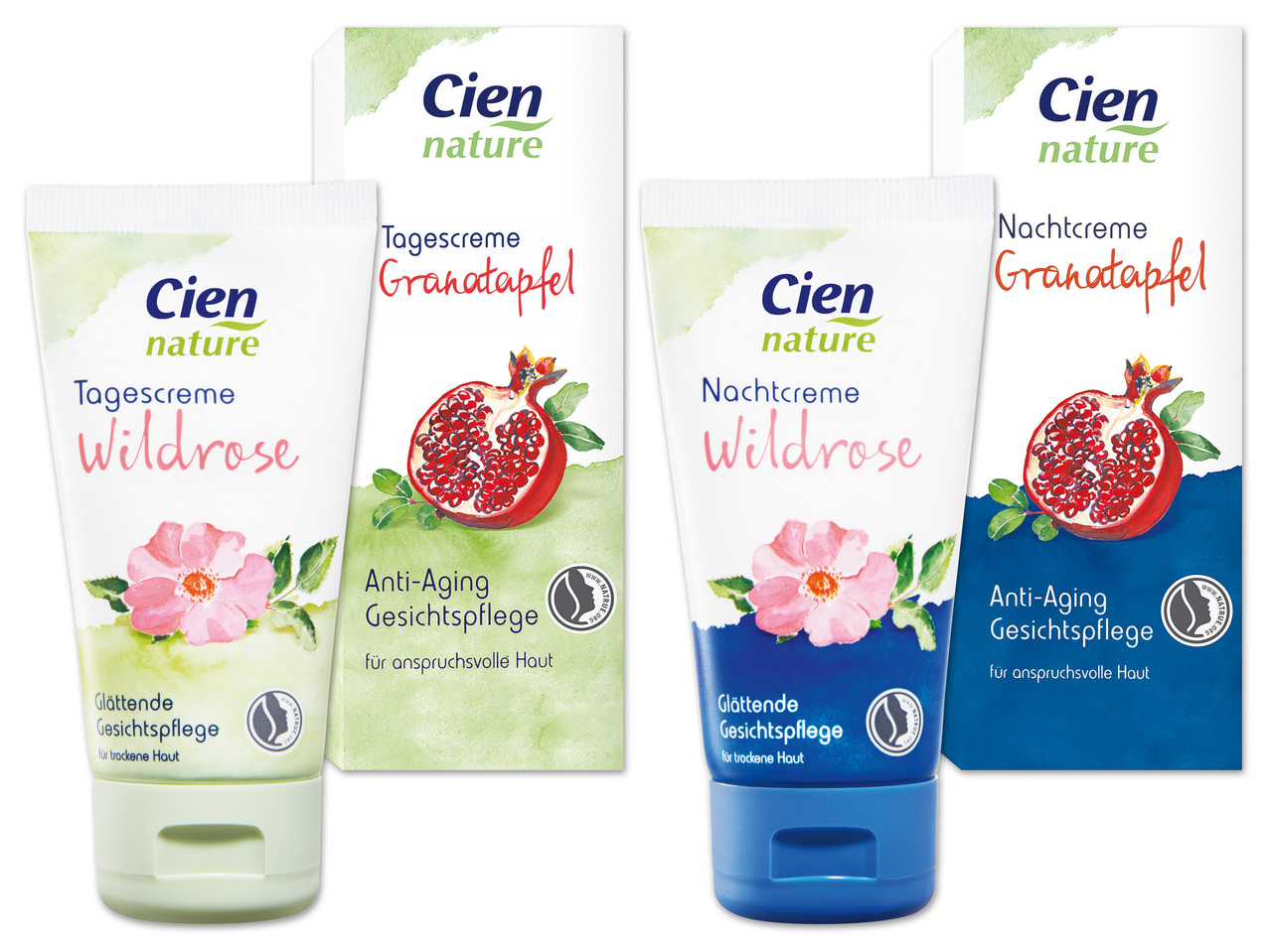 CIEN NATURE Tages-/Nachtcreme Wildrose/Granatapfel