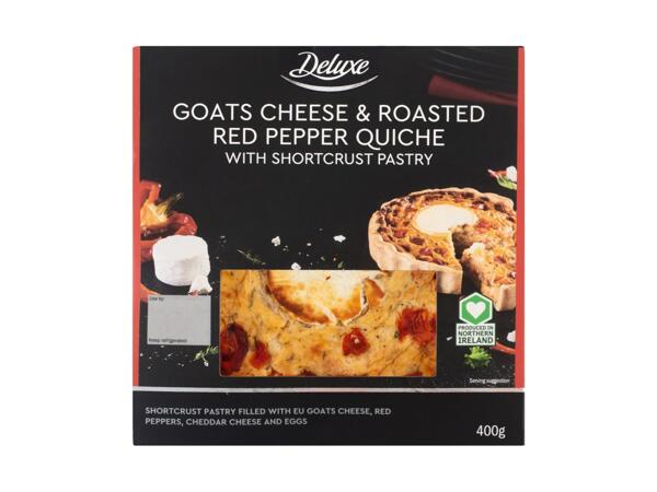 Goats Cheese & Red Pepper Quiche
