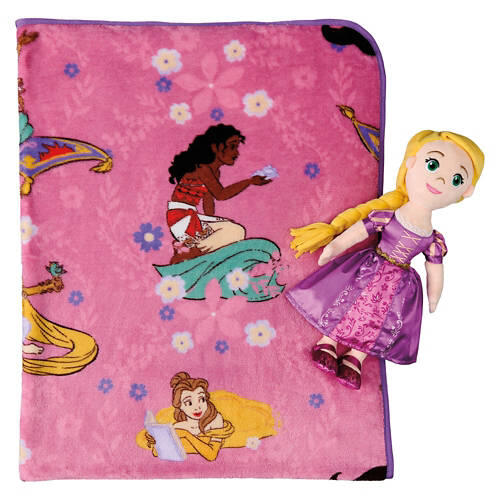 40" x 50" Pillow Buddy & Throw - Princesses