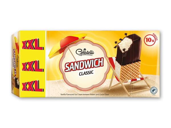 Vaffel- eller sandwich-is