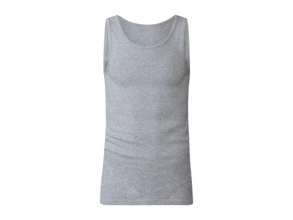 Livergy Men's Ribbed Vests - 2 Pack