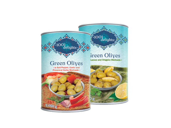 Marinerade gröna oliver
