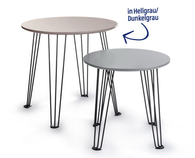 Beistelltisch mit Metallbeinen, Doppelpkg.