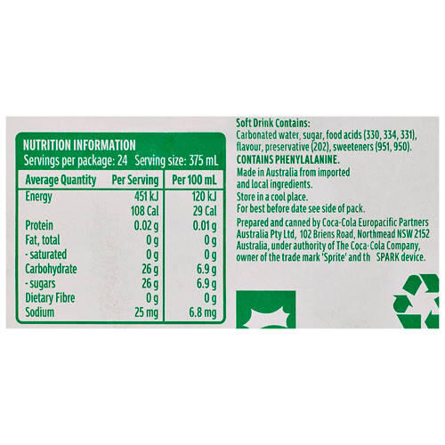 Soft Drink 24 Pack 375ml