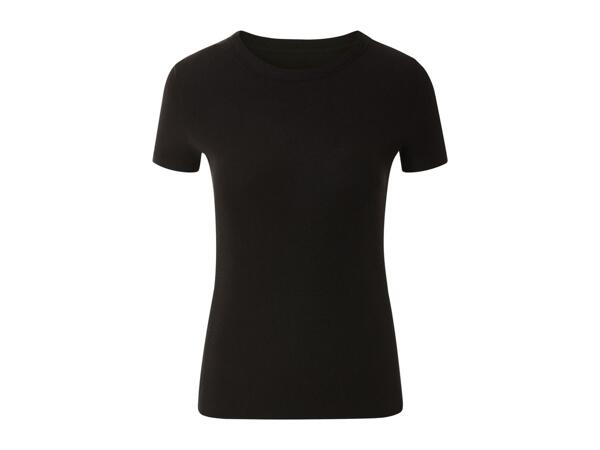 Esmara Ladies' Ribbed T-Shirt - Black