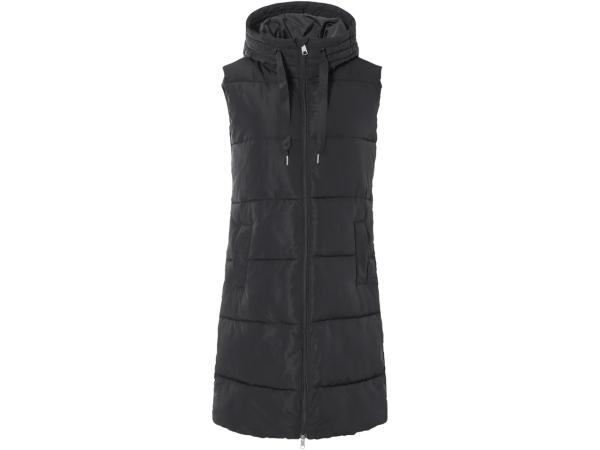 Ladies' longline padded gilet