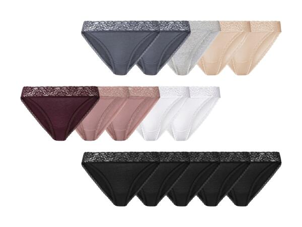 Minislips avec dentelle, set de 5