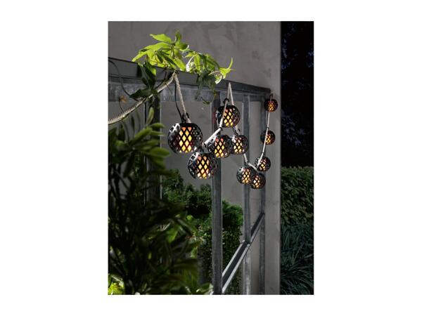 Livarno Home Solar Flaming Lantern String Lights