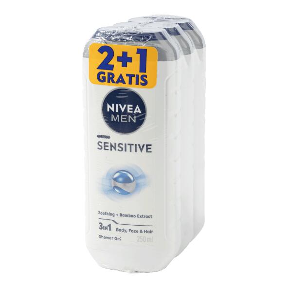 NIVEA(R) 				Gel douche, 3 pcs