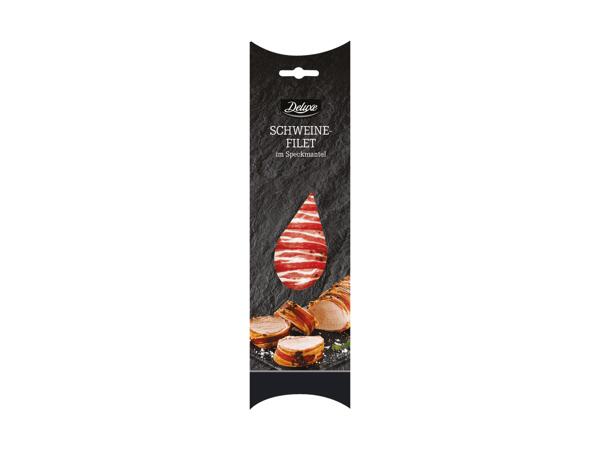 Frisches Schweinefilet im Speckmantel