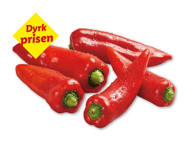 Rød snackpeber