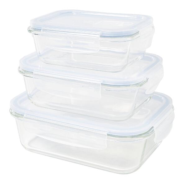CROFTON(R) 				Boîtes de conservation en verre, 3 pcs