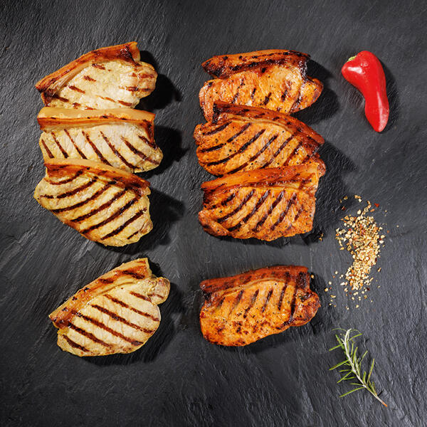 Schweine-Krustensteaks