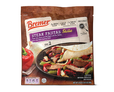 Bremer Chicken or Steak Fajita Skillet Meals
